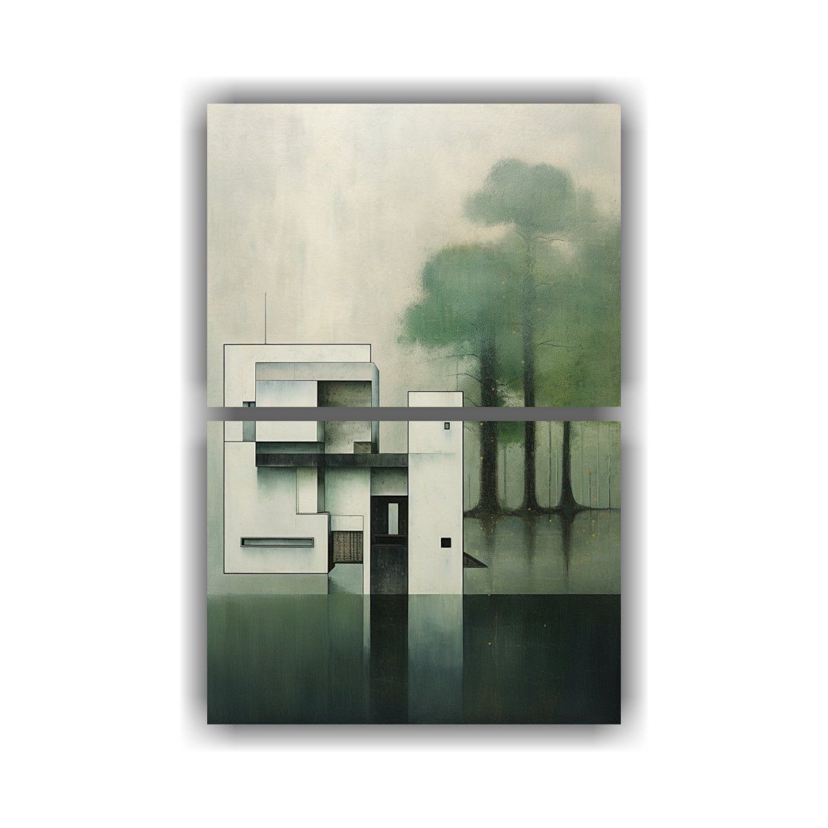 GENERICO - Arte Visual Cautivador Estilo Shigeru Set 2 Telas 65x100 Cm