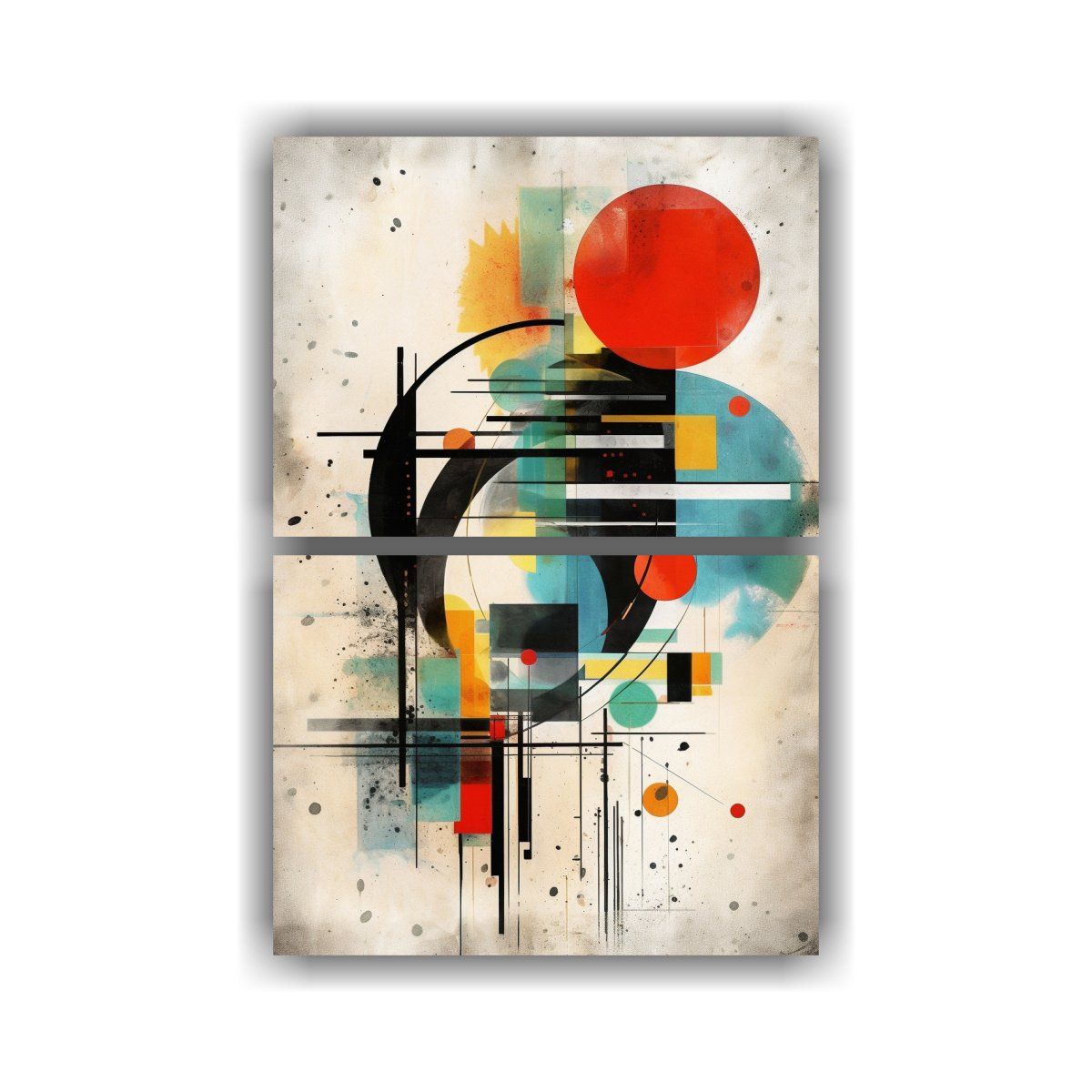 GENERICO - Pinturas Decorativas Estilo Bauhaus Y Graffiti En 120x160 Cm