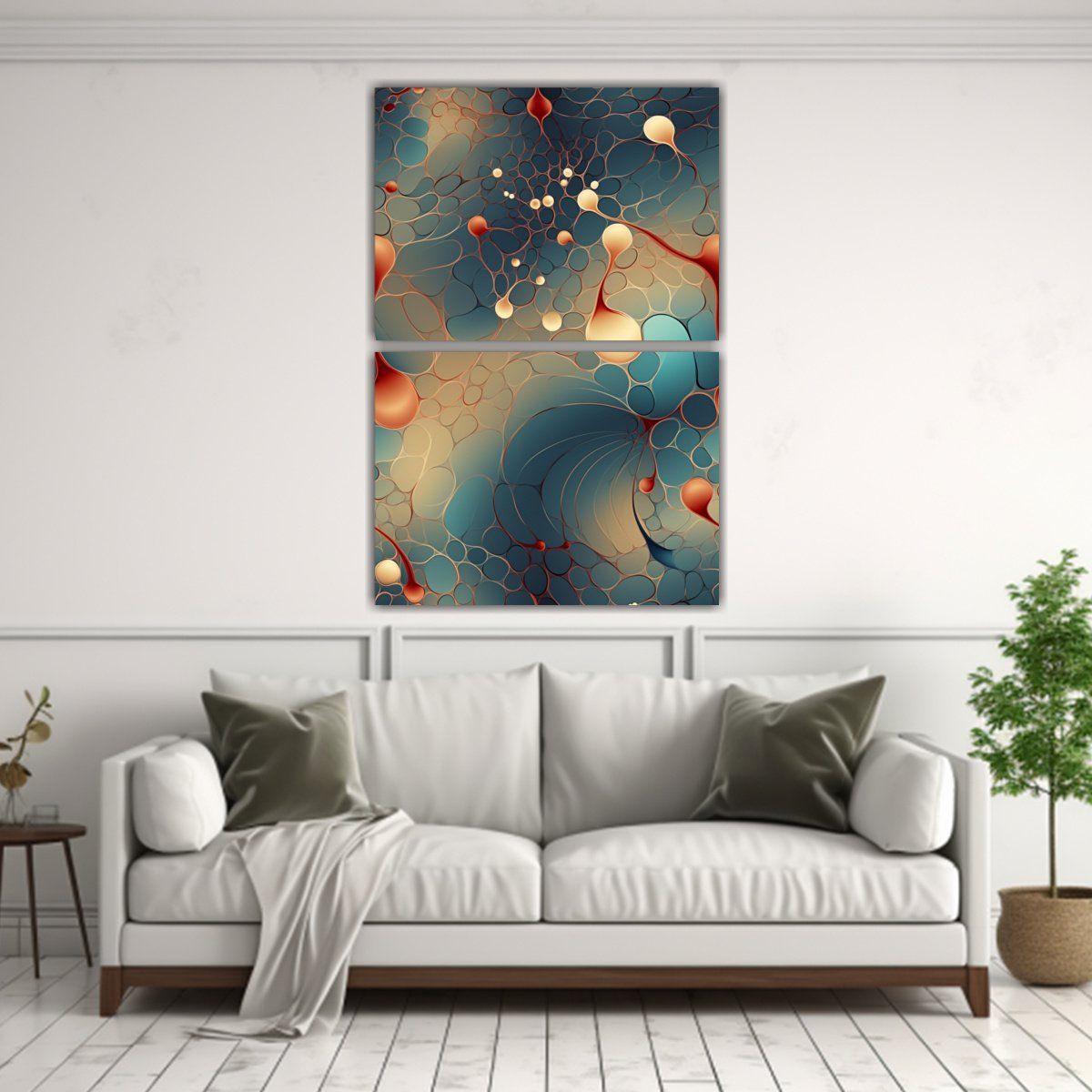 GENERICO - Pinturas Decorativas Modernas Dos Telas En 50x80 Cm