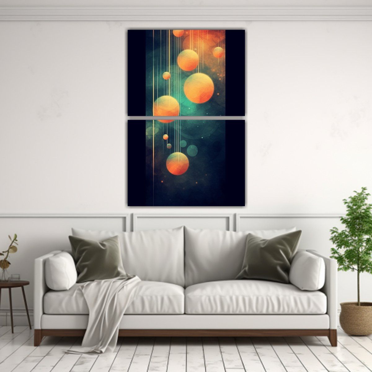 GENERICO - Pinturas Decorativas Set 2 Artes Calidos Para El 50x80 Cm