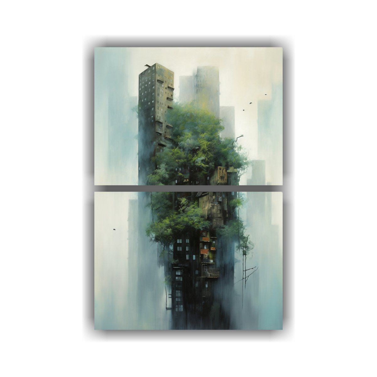 GENERICO - Set 2 Cuadros De Pared De Tela Sublimada Poder 50x80 Cm