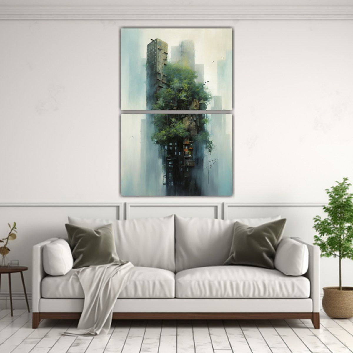 GENERICO - Set 2 Cuadros De Pared De Tela Sublimada Poder 50x80 Cm