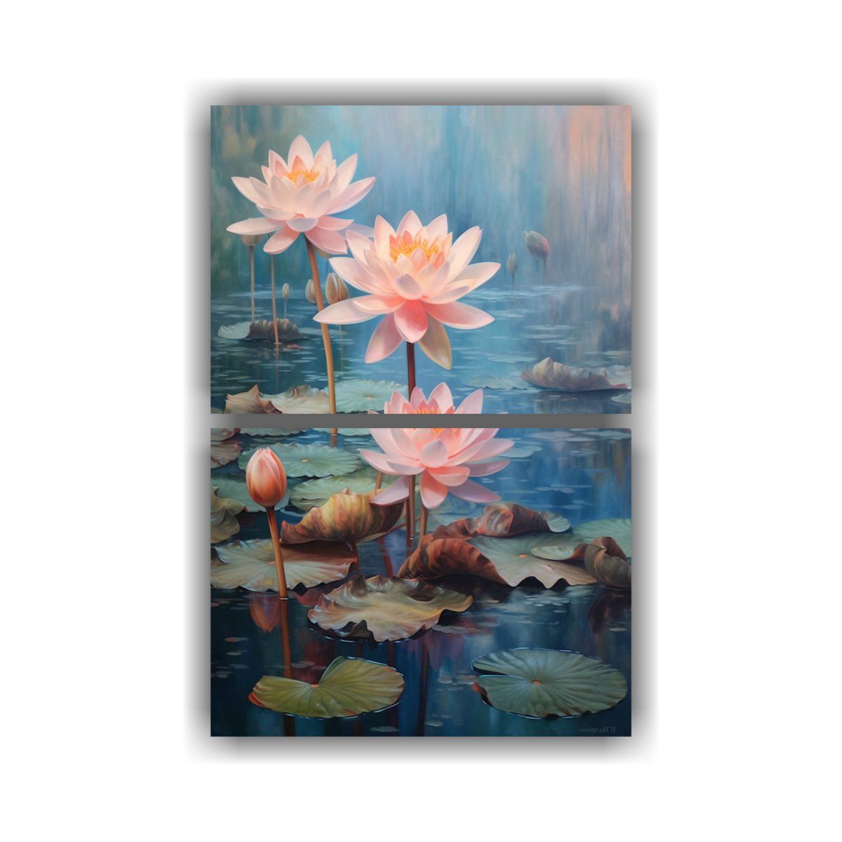 GENERICO - Pinturas Decorativas De Acuarela Lote De 2 Artes 75x100 Cm