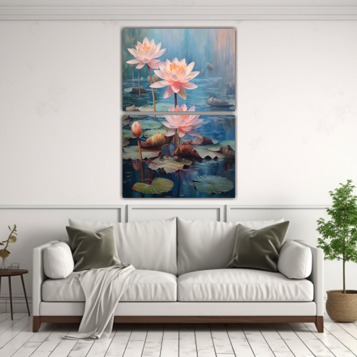 GENERICO - Pinturas Decorativas De Acuarela Lote De 2 Artes 75x100 Cm