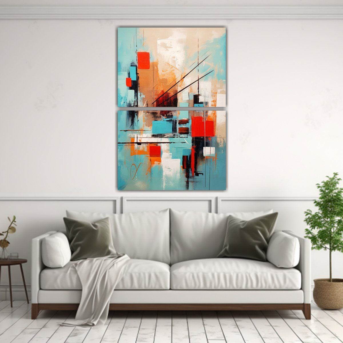 GENERICO - Cuadros Florales Abstractos Para Decoración 120x160 Cm