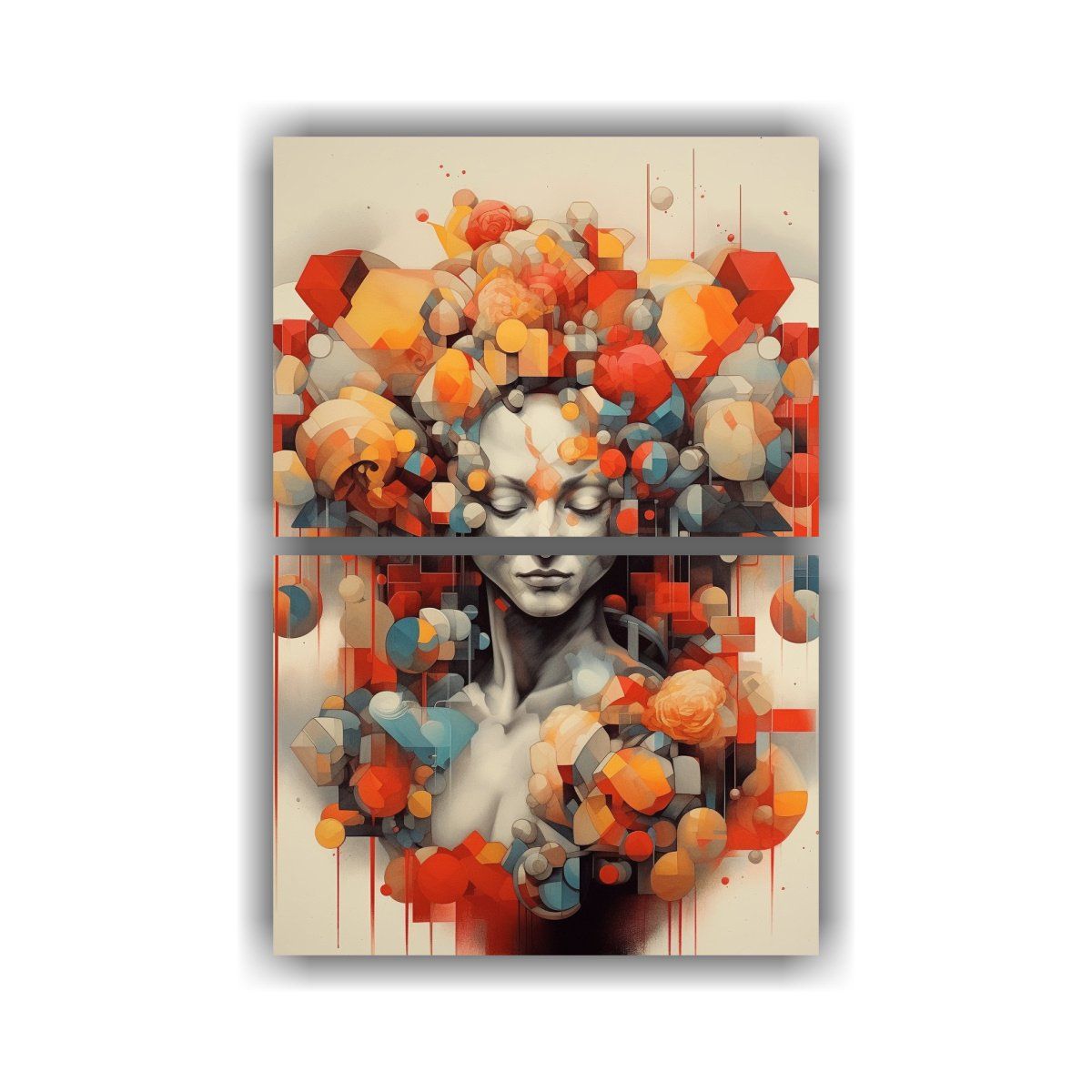 GENERICO - Cuadros Impresos Para Sala Con Colores 60x80 Cm