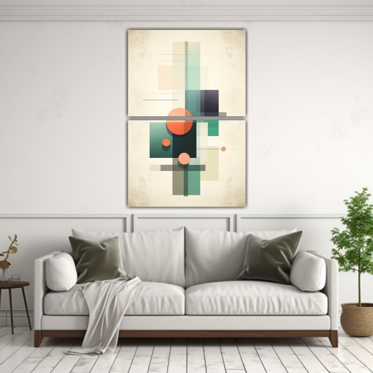 GENERICO - Cuadro Abstracto Arte Geométrico Minimalista 60x80 Cm