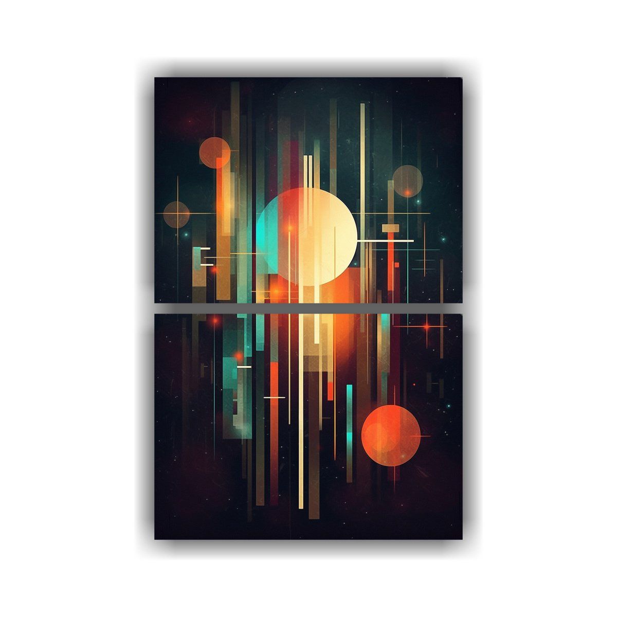 GENERICO - Cuadros Dibujo Abstractos Cósmicos Minimalistas 75x100 Cm