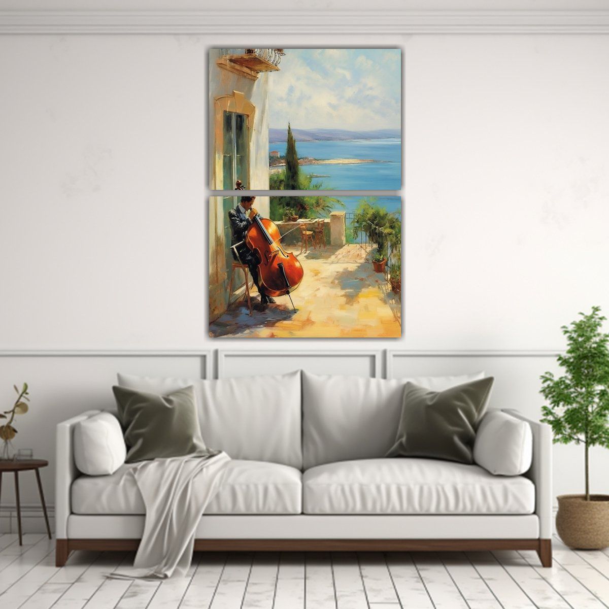 GENERICO - Pintura Sublimada De Paisaje Costero Con 50x80 Cm