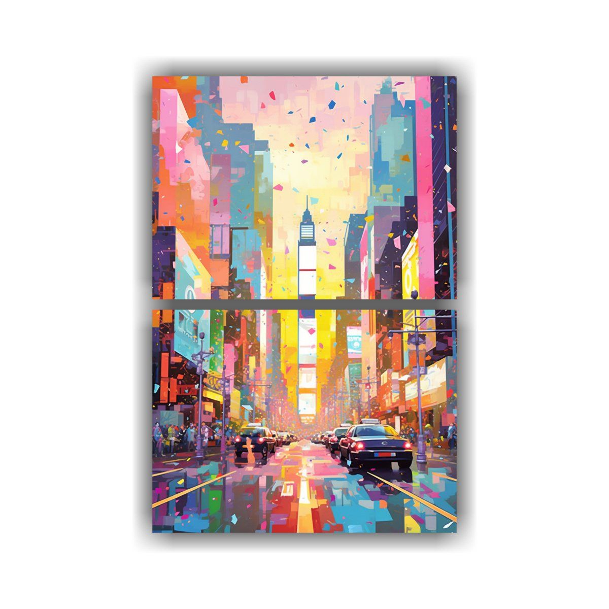 GENERICO - Cuadros Concepto Alegría Arte Geométrico Pop De 65x100 Cm