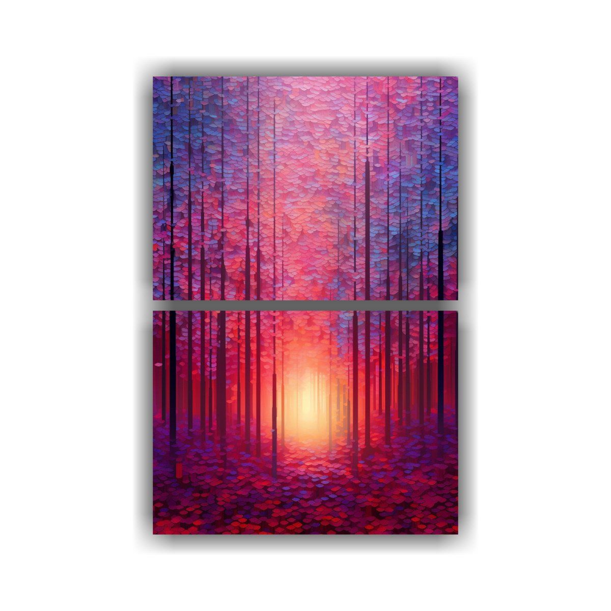 GENERICO - Pinturas Decorativas De Bosque Pixelado Duradero 50x80 Cm
