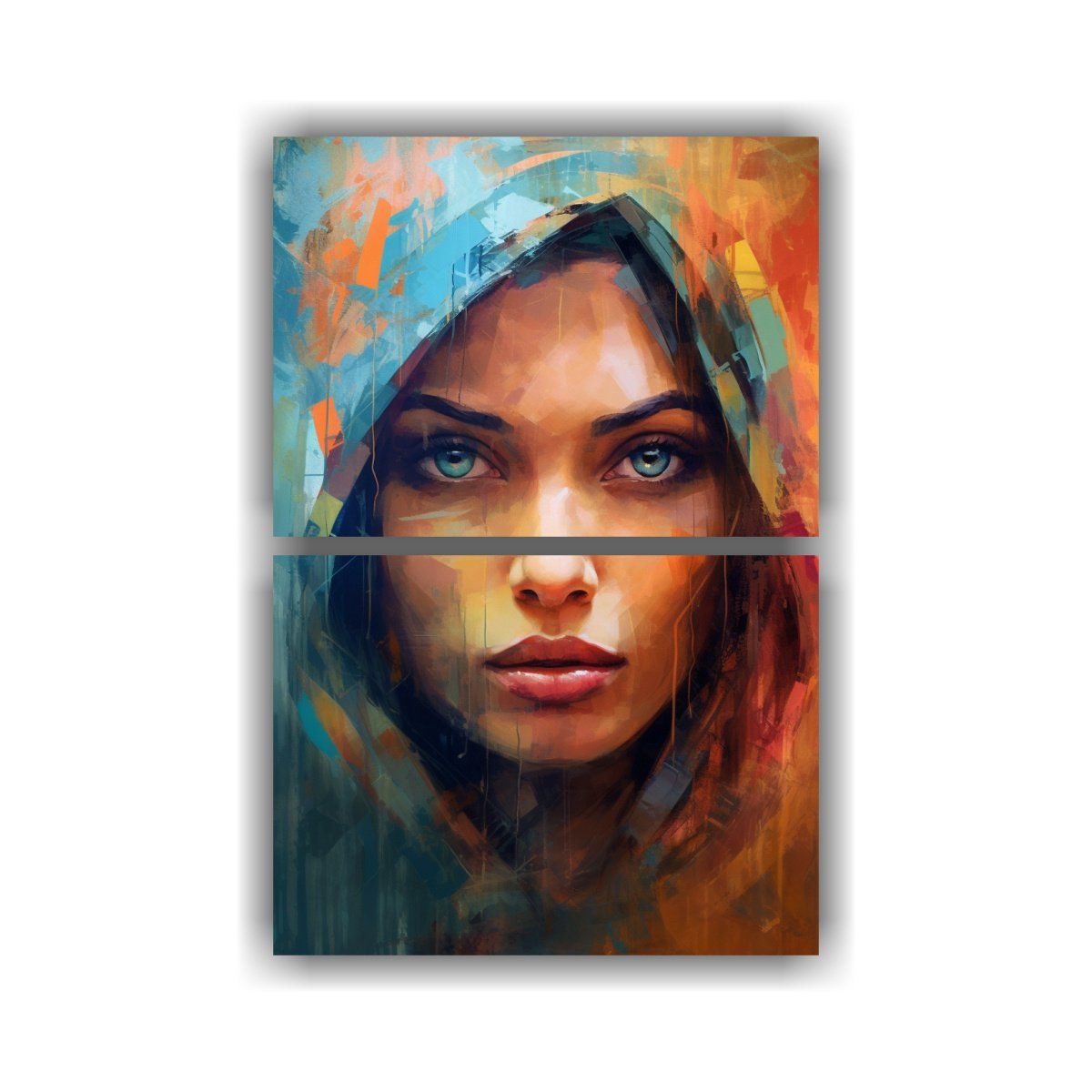 GENERICO - Pintura Lienzo Estilo Intenso De Mujer Por 60x80 Cm