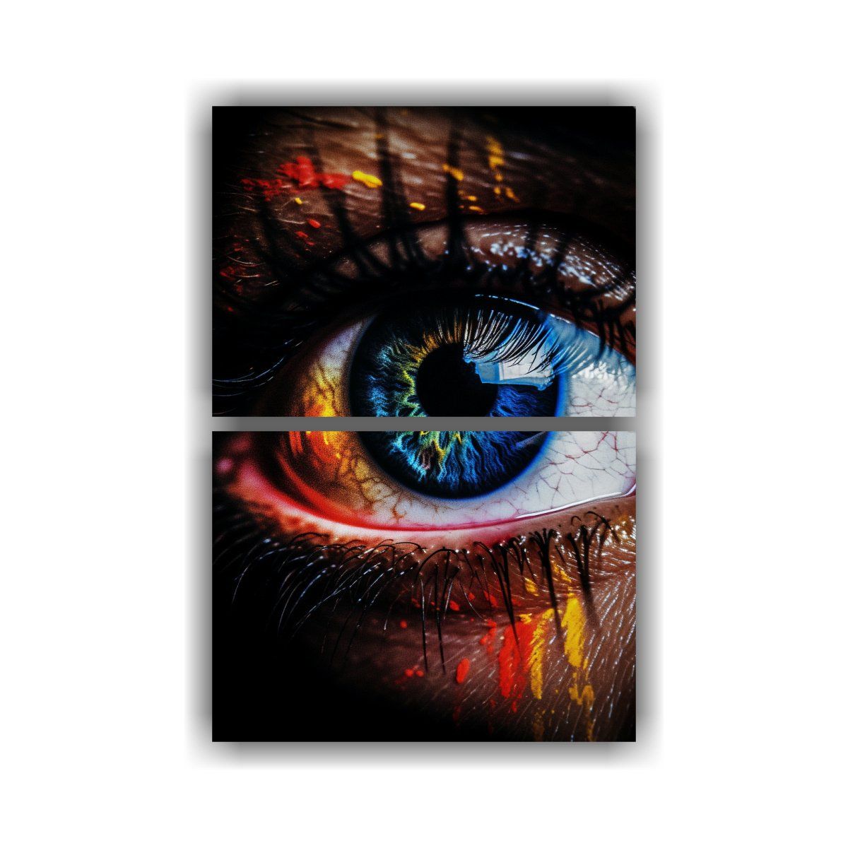 GENERICO - Cuadros Decorativos Abstractos Intensos Con Fondo 120x160 Cm