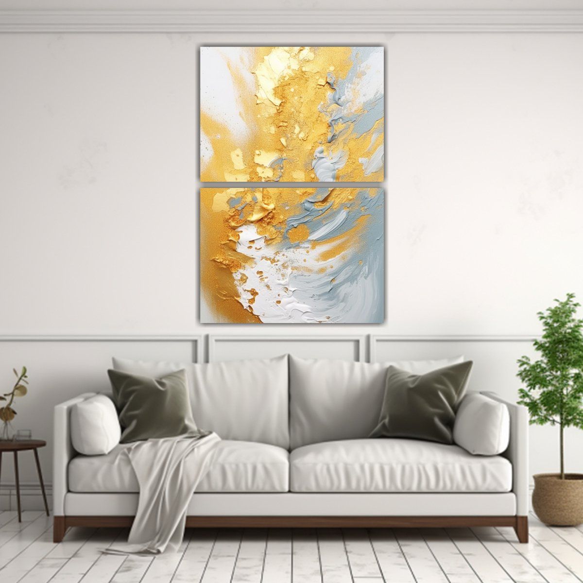 GENERICO - Pintura De Ensueño Abstracta En Baño De Oro 65x100 Cm