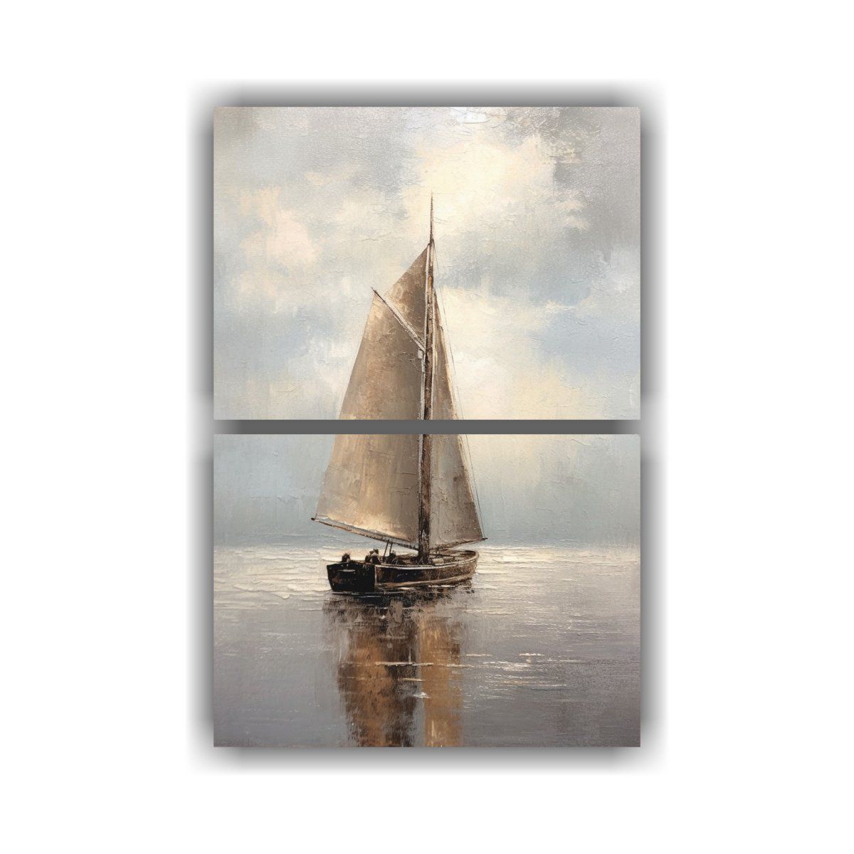 GENERICO - Cuadro Moderno Composición Equilibrada Vela En 65x100 Cm