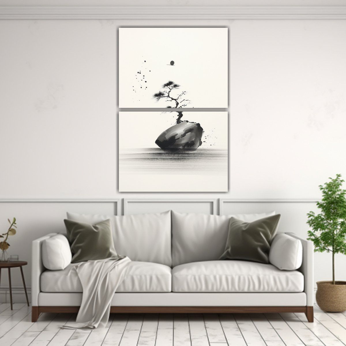 GENERICO - Pintura Abstracta Adorno Zen De Lienzo Trabajo De 120x160 Cm