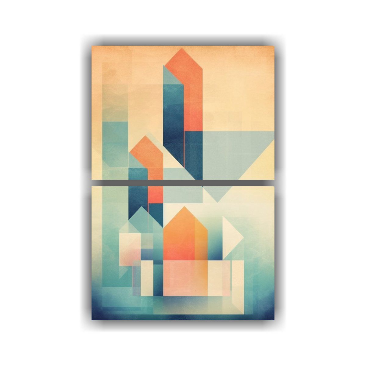 GENERICO - Conjunto 2 Cuadros Modernos Para Oficina Diseño 75x100 Cm