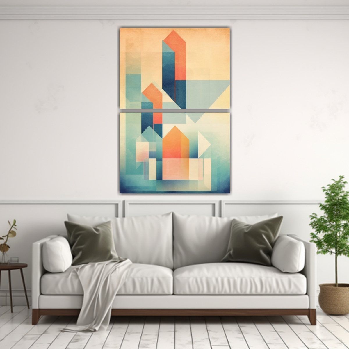 GENERICO - Conjunto 2 Cuadros Modernos Para Oficina Diseño 75x100 Cm