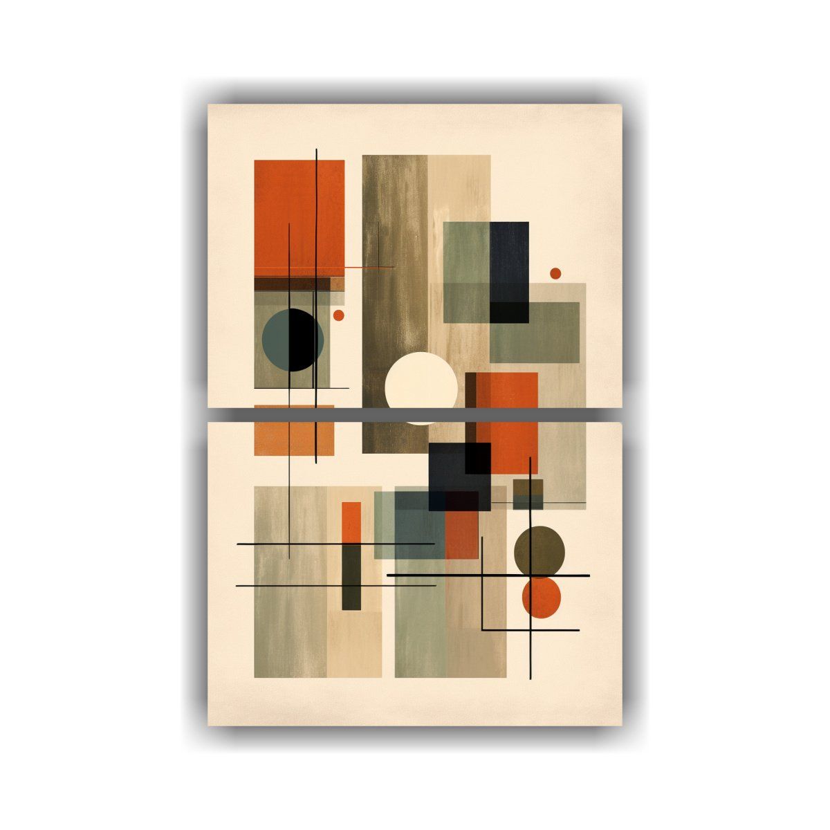 GENERICO - Set 2 Telas En Bastidor Moderno Estético 120x160 Cm