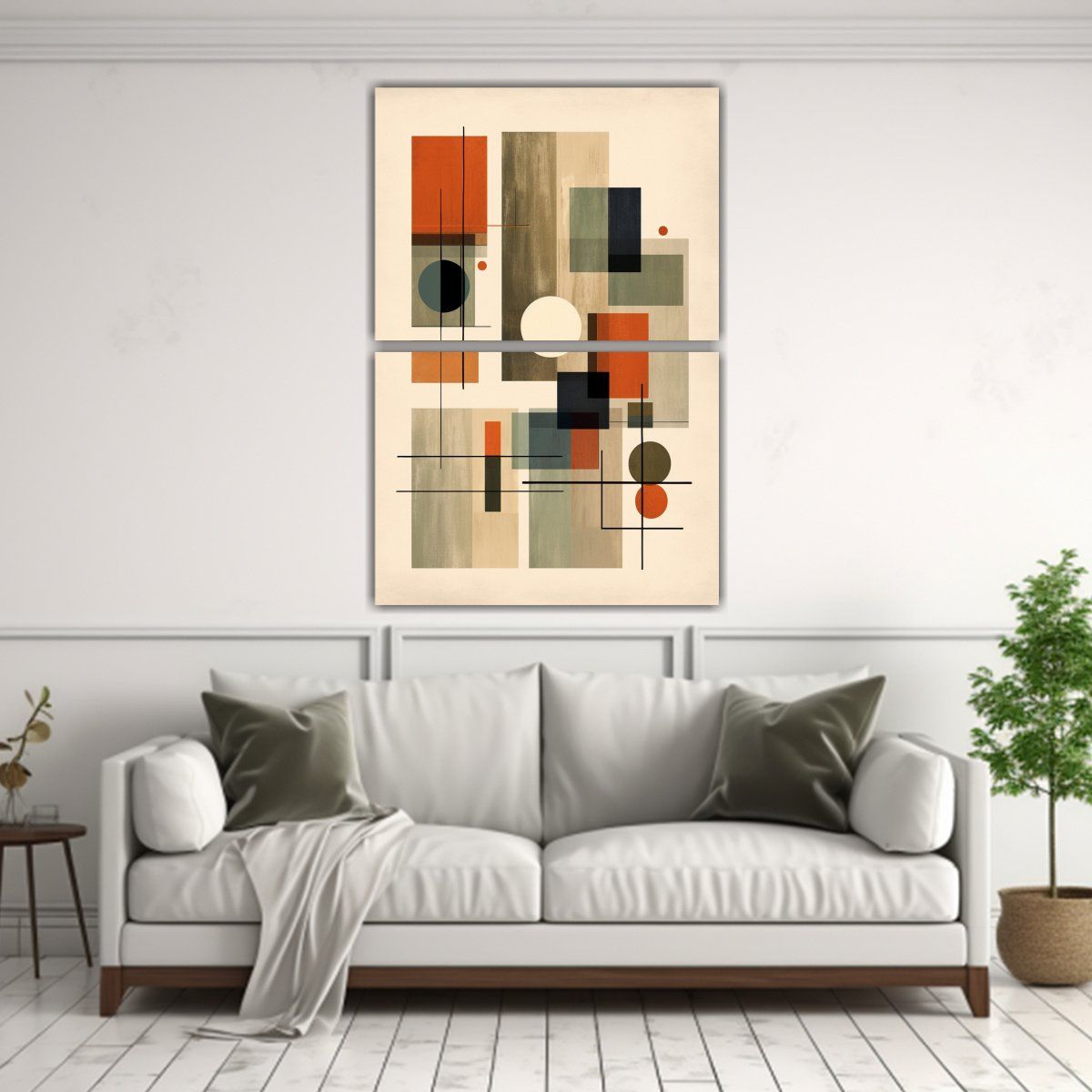 GENERICO - Set 2 Telas En Bastidor Moderno Estético 120x160 Cm