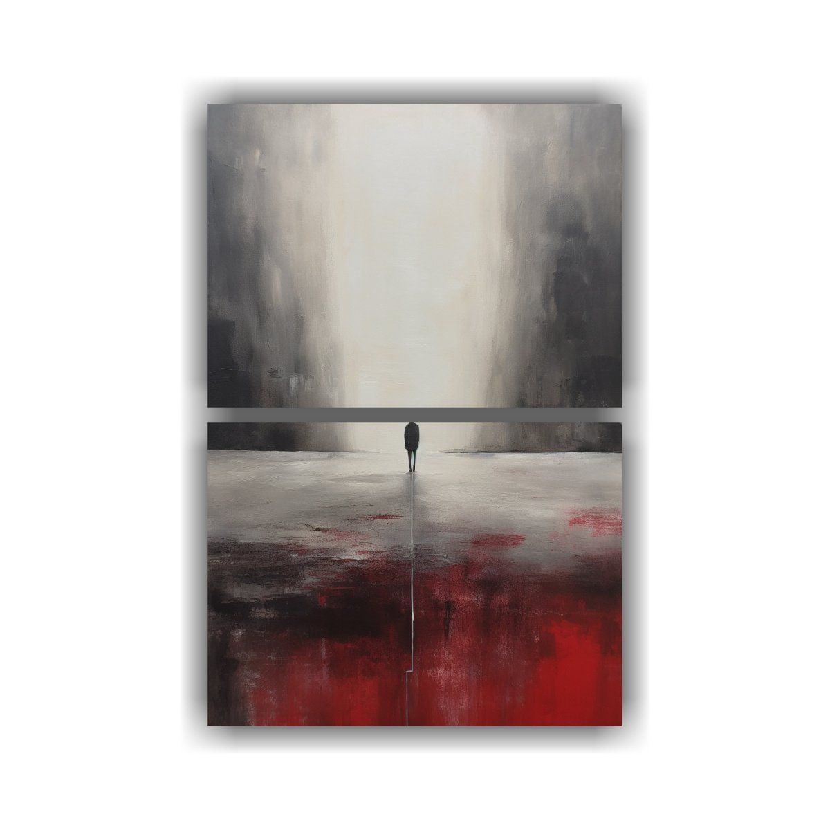 GENERICO - Pintura De Persona En Blanco Y Negro Arte De 65x100 Cm