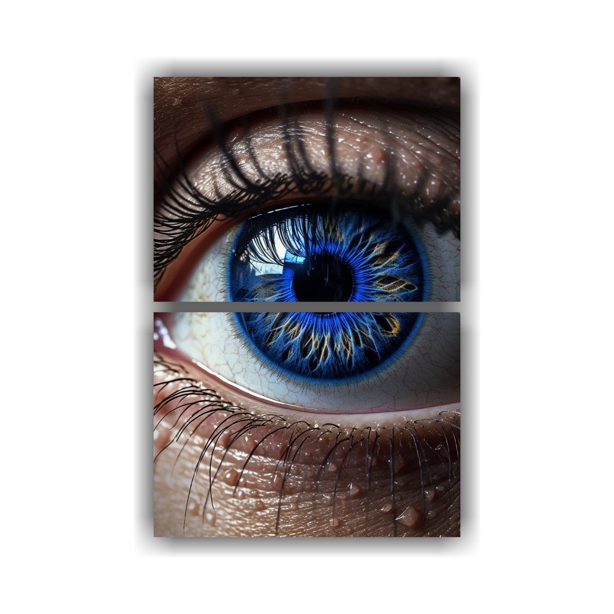 GENERICO - Dos Cuadros Acuarela Floral Vales De Fotografía 75x100 Cm