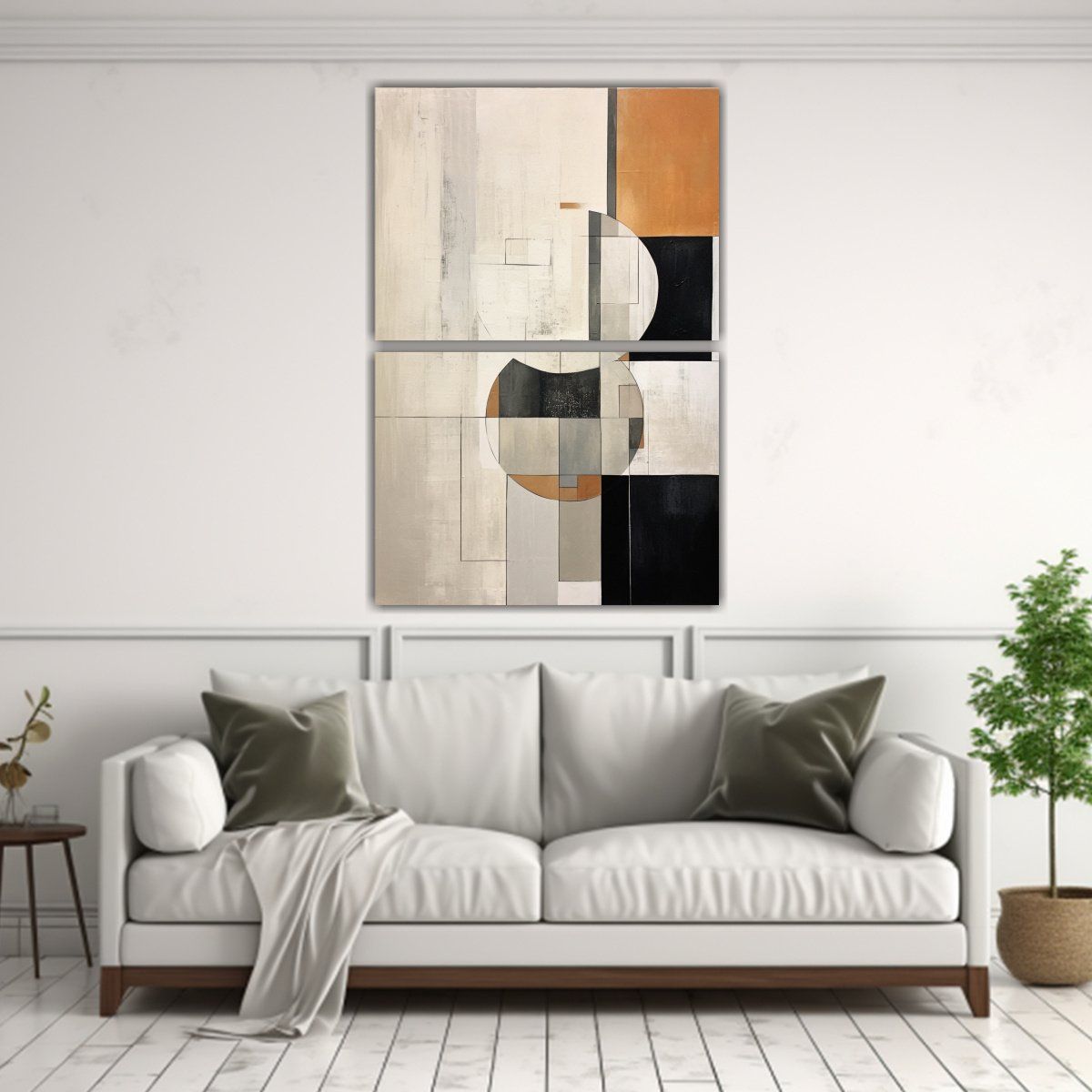 GENERICO - Pintura Minimalista Abstracta Moderna En Tonos 60x80 Cm