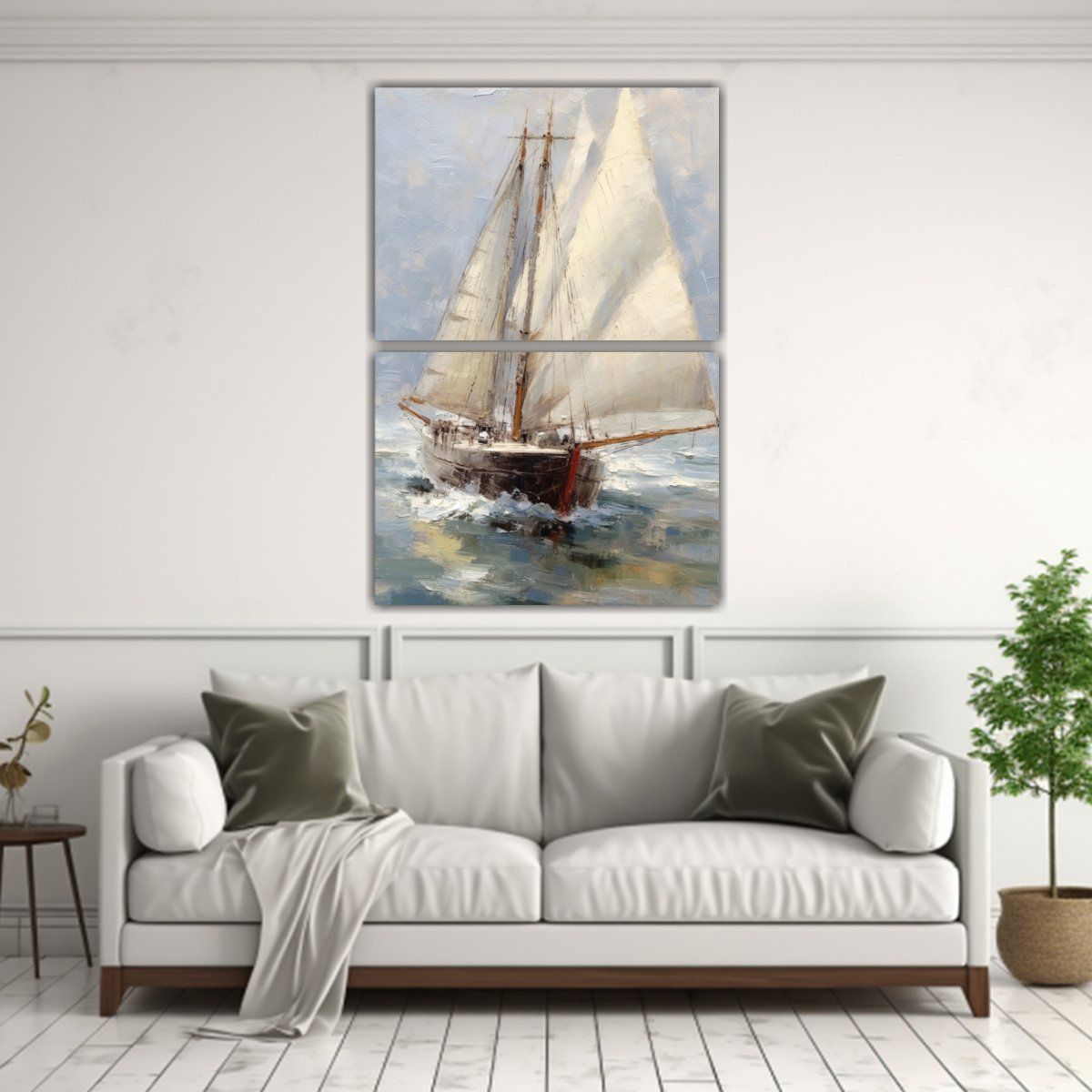 GENERICO - Cuadro Decorativo Estilo Elegante Navegando En 50x80 Cm