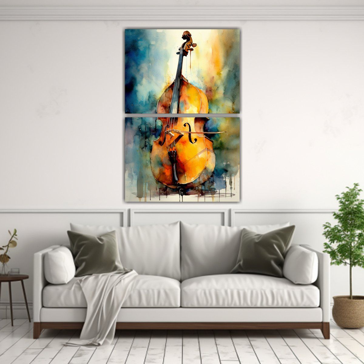 GENERICO - Pinturas Decorativas De Bajo Doble Con Arco Y Luz 75x100 Cm