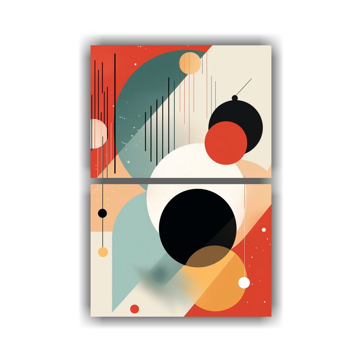 GENERICO - Pintura Decorativa Minimalista Con Formas Y 75x100 Cm