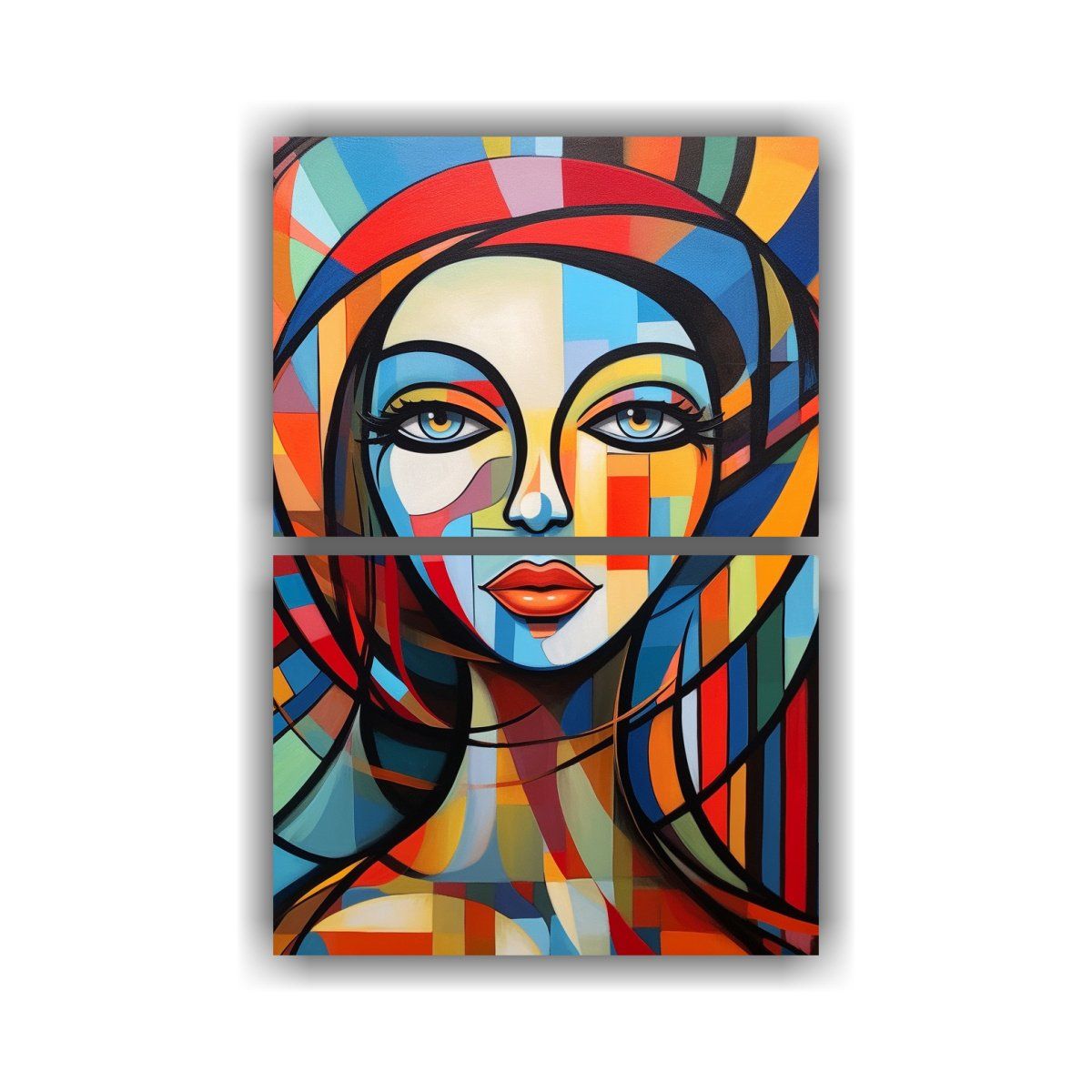 GENERICO - Díptico De Inspiración Actual Rosa Con Diseño 60x80 Cm