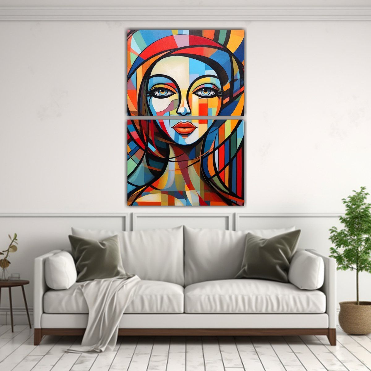 GENERICO - Díptico De Inspiración Actual Rosa Con Diseño 60x80 Cm