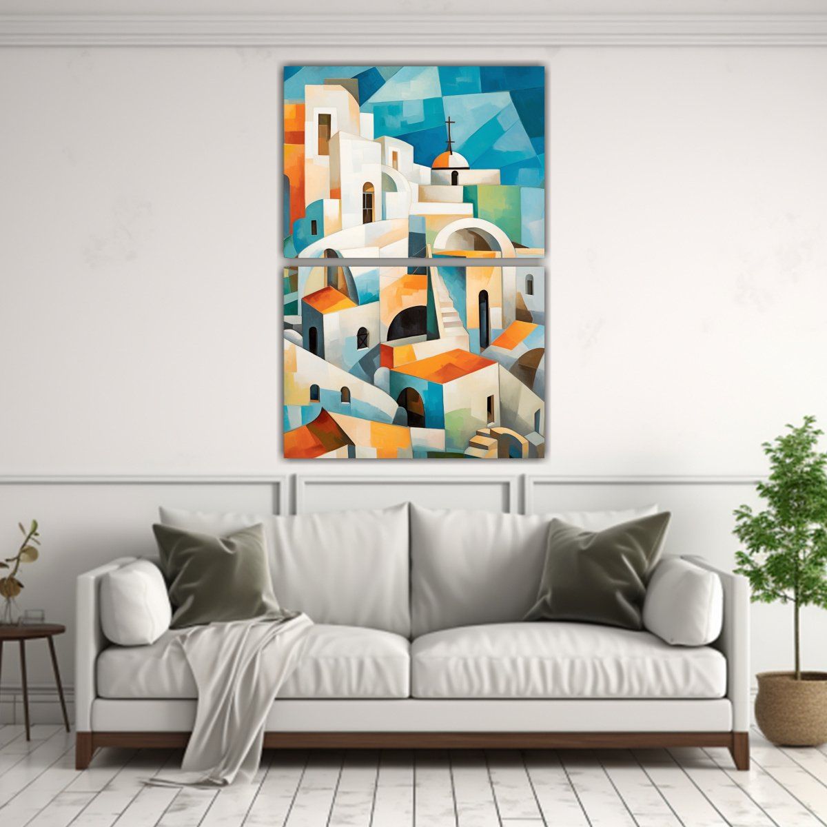 GENERICO - Pintura Inspiradora Para Comedor De Santorini En 60x80 Cm