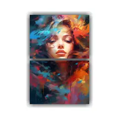 GENERICO - Pintura Abstracta Estilo Niña Moderna Intensa 120x160 Cm