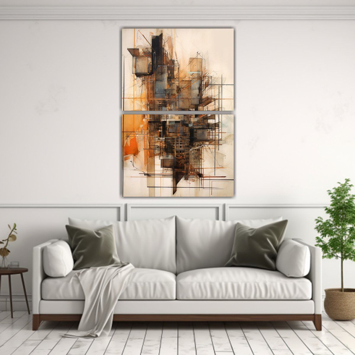 GENERICO - Cuadro Creativo Duradero Con Línea Abstracta En 120x160 Cm