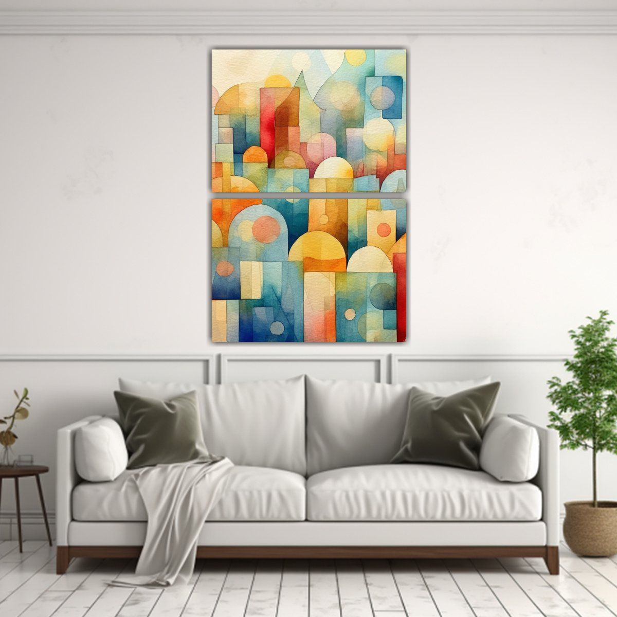 GENERICO - Artesanía Impresa En Bastidor Telas De Acuarela 60x80 Cm