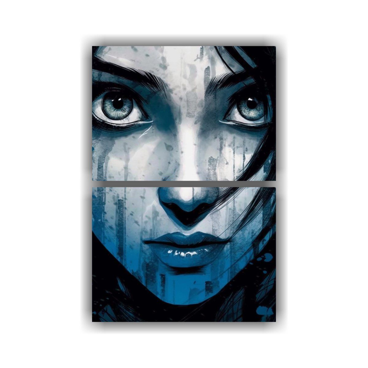 GENERICO - Cuadro Moderno Calma Con Clipart De Periódico Y 75x100 Cm