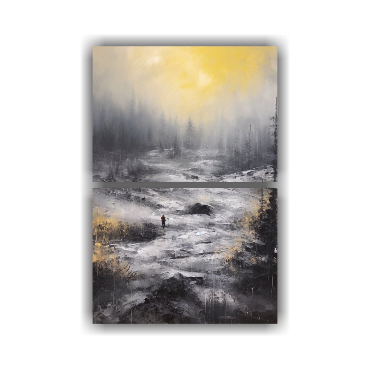 GENERICO - Cuadro Decorativo Escenario Paisaje Nevado Estilo 75x100 Cm