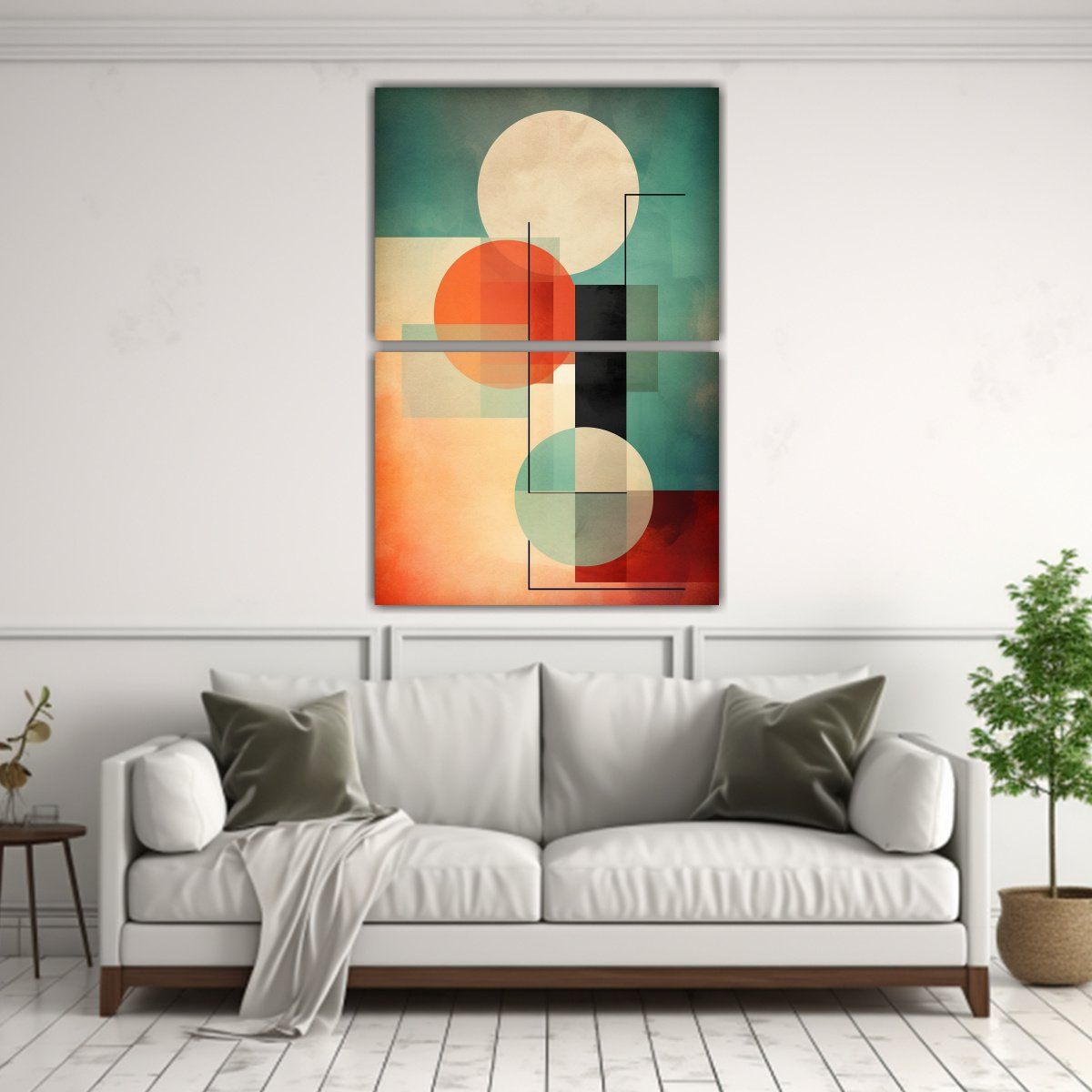 GENERICO - Conjunto De Cuadros Estilo Galería Para Sala 120x160 Cm