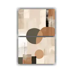 GENERICO - Pinturas Abstractas Minimalistas De Tonos Neutros 120x160 Cm