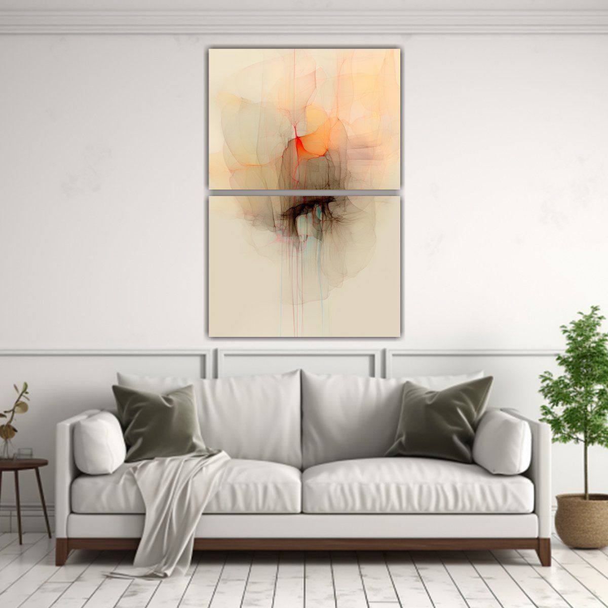 GENERICO - Lienzos Decorativos Con Delicadas Líneas Regalo 50x80 Cm