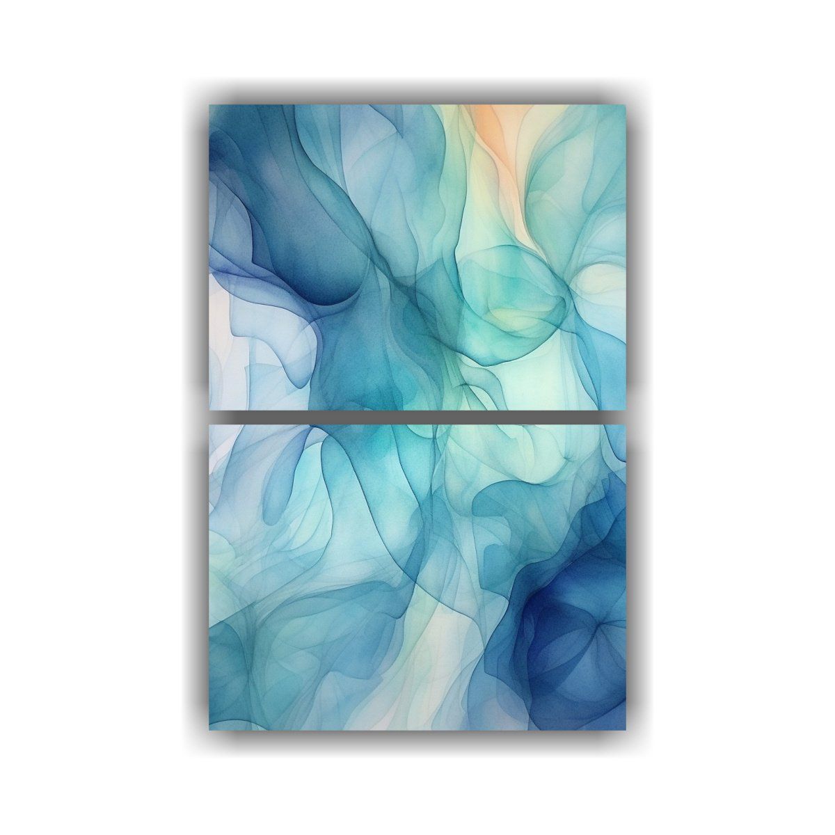 GENERICO - Composiciones Dinámicas De Acuarela Azul 75x100 Cm