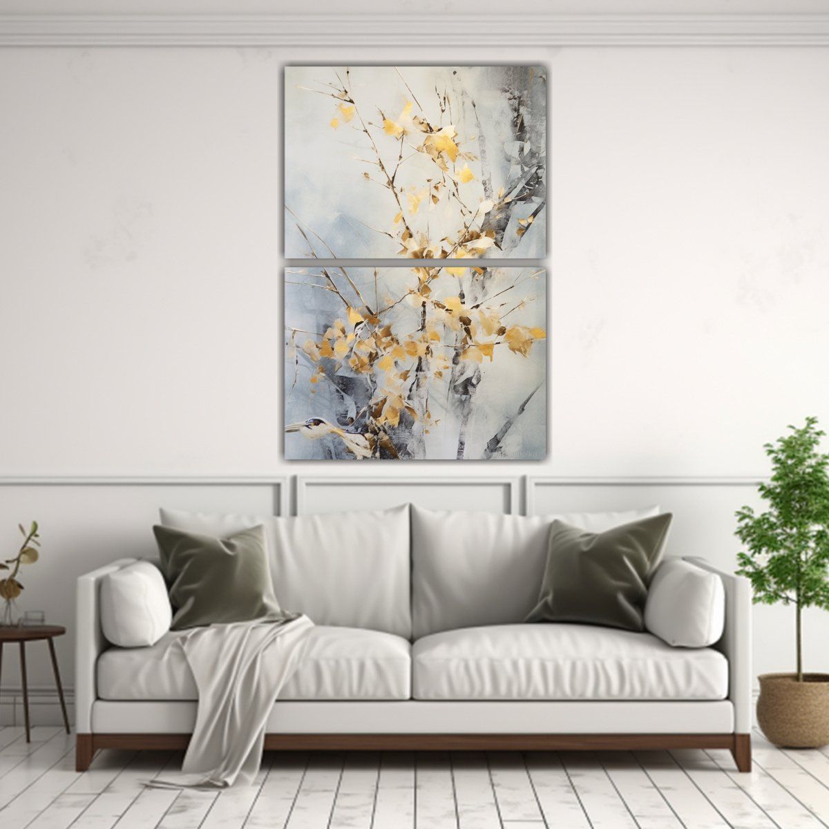 GENERICO - Pinturas Decorativas De Ramas Con Pinceladas 60x80 Cm