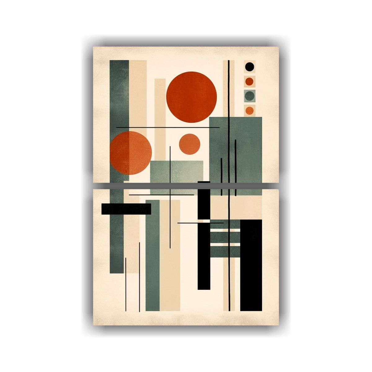 GENERICO - Set 2 Composiciones Abstractas Originales Estilo 65x100 Cm