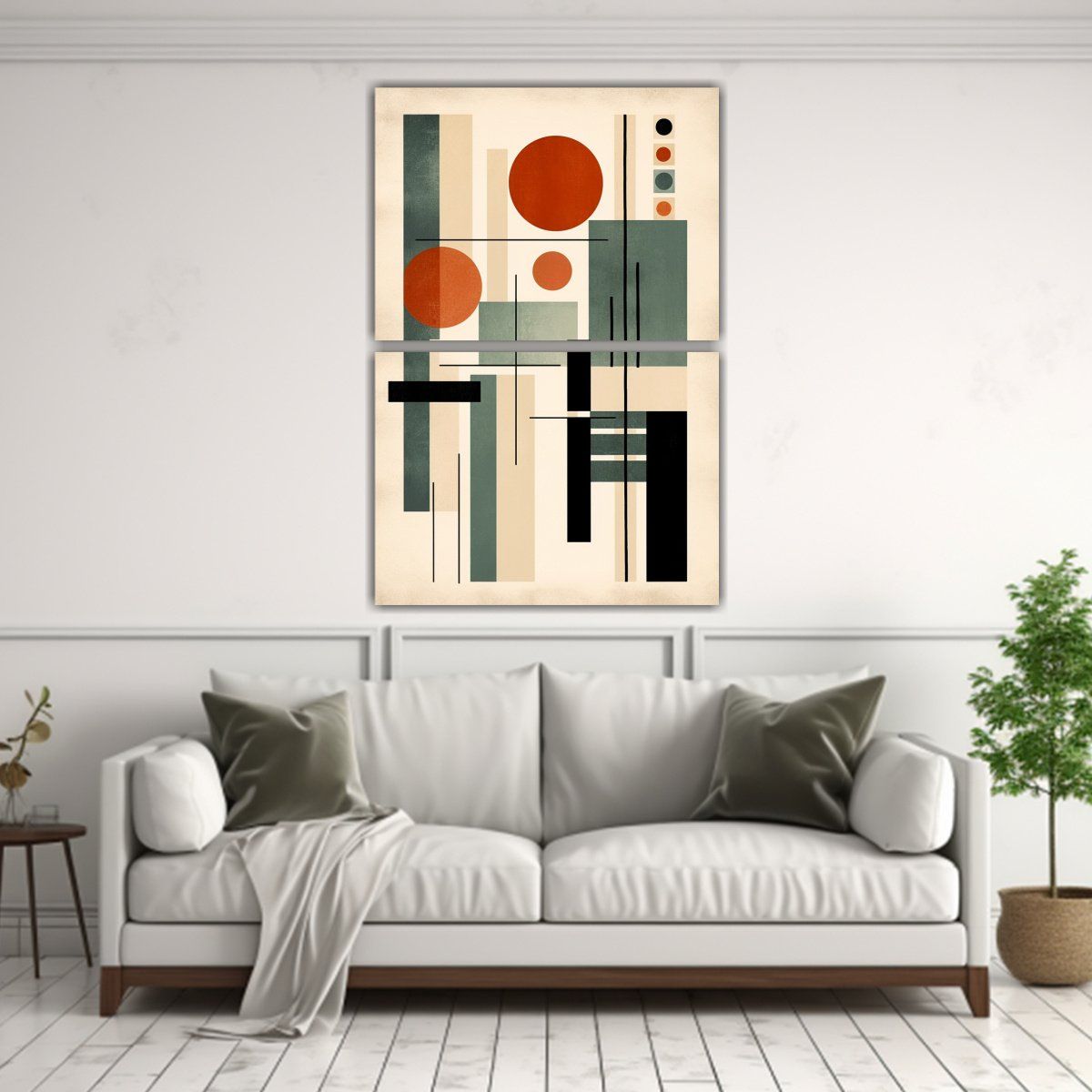 GENERICO - Set 2 Composiciones Abstractas Originales Estilo 65x100 Cm