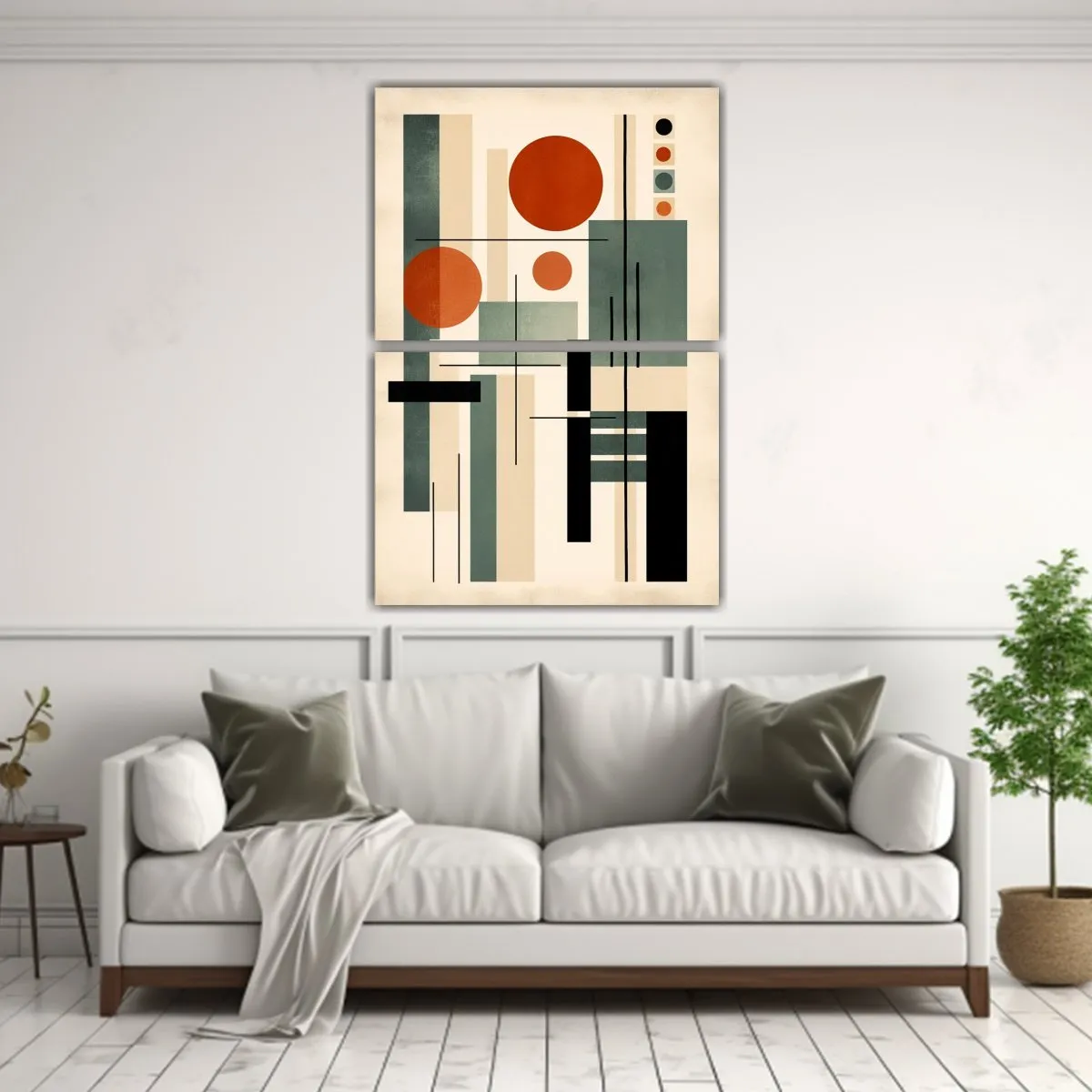GENERICO - Set 2 Composiciones Abstractas Originales Estilo 50x80 Cm