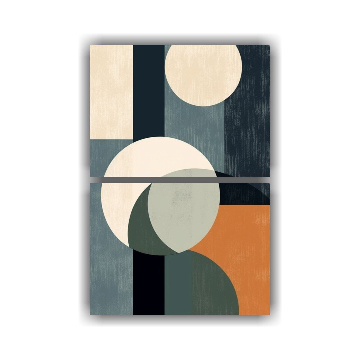 GENERICO - Dos Lienzos Decorativo Adorable Diseño Azul Y 75x100 Cm