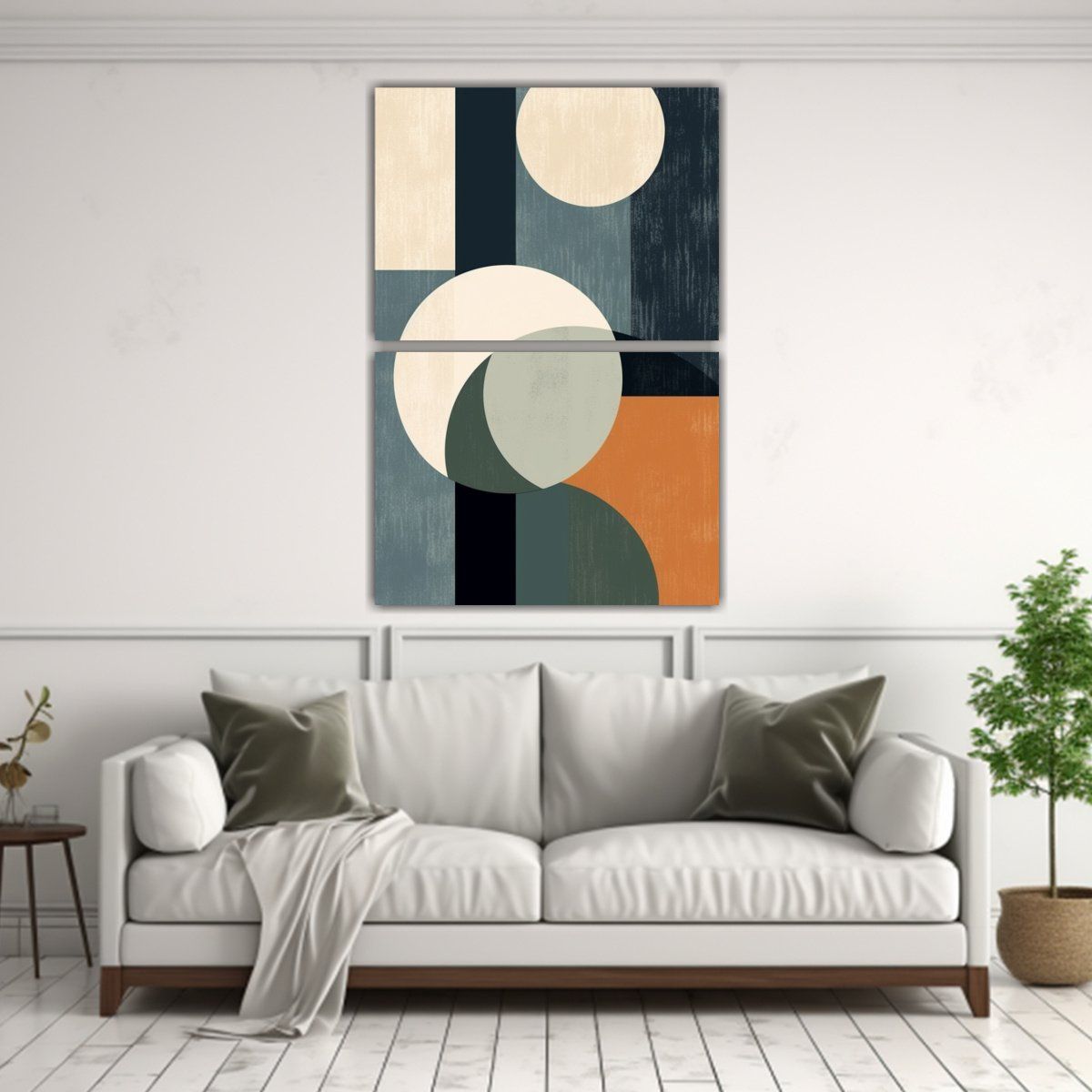 GENERICO - Dos Lienzos Decorativo Adorable Diseño Azul Y 75x100 Cm