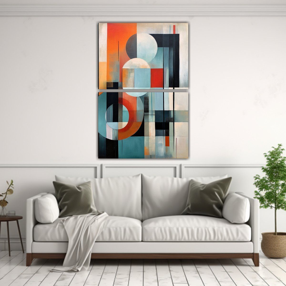 GENERICO - Cuadros Tela Sublimada Geométricos Abstractos 65x100 Cm
