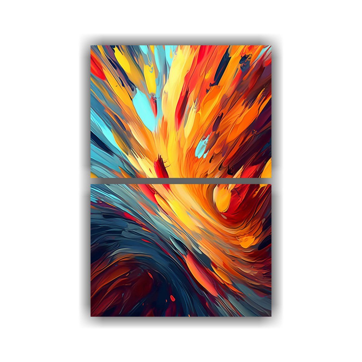 GENERICO - Arte Gráfico Vibrante Combina Trazos Audaces Y 50x80 Cm